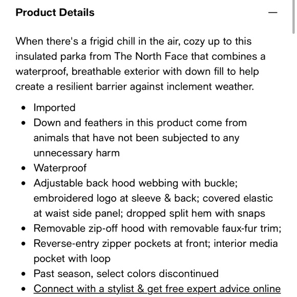 THE NORTH FACE
Women's Arctic Hooded Faux-Fur-Trim - Picture 4 of 5